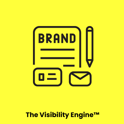 The Digital Takeover&trade; The Visibility Engine&trade; branding system icon showing brand assets and messaging tools.